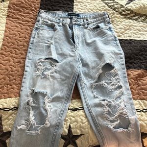 Aeropostale Pre-Ripped Jeans, Mom Jean Style, Size 6
